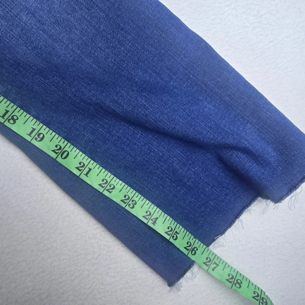 Madewell -1104 Cali Demi-Boot High Rise Jeans Blue Raw Hem J0284‎ Size 26